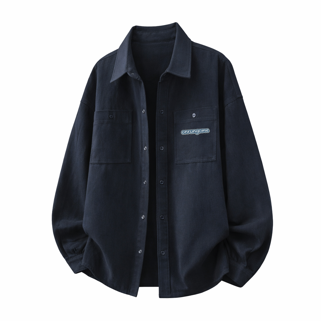 Onrungome lapel long-sleeved shirt