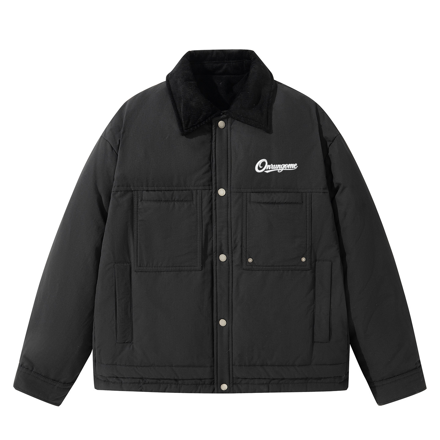 Onrungome white duck down collared down jacket